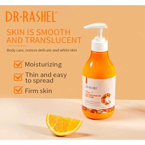 Dr Rashell Lotion Corps Éclat & Nourrit à la Vitamine C - 300 ml - 