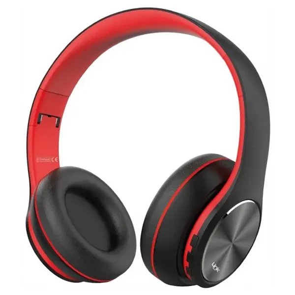 LinkTech HP4 Premium Casque Bluetooth Supra-auriculaire - Haute Qualité Sonore et Confort - Red